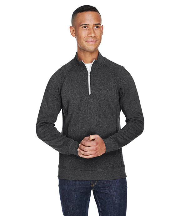 JA8869 - J America Adult Triblend Fleece Quarter-Zip | Black