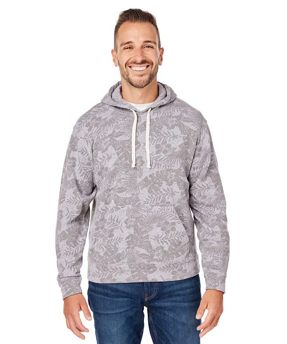 JA8871 - J America Adult Triblend Pullover Fleece Hooded Sweatshirt | Grey Aloha Triblend