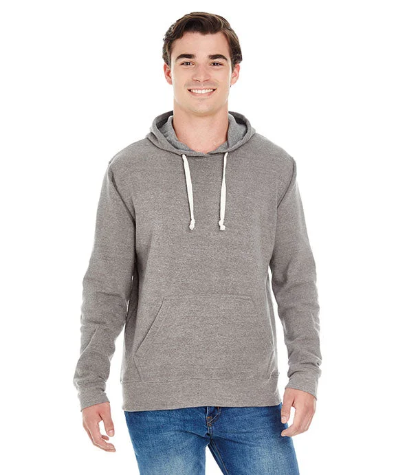 JA8871 - J America Adult Triblend Pullover Fleece Hooded Sweatshirt | Grey Triblend