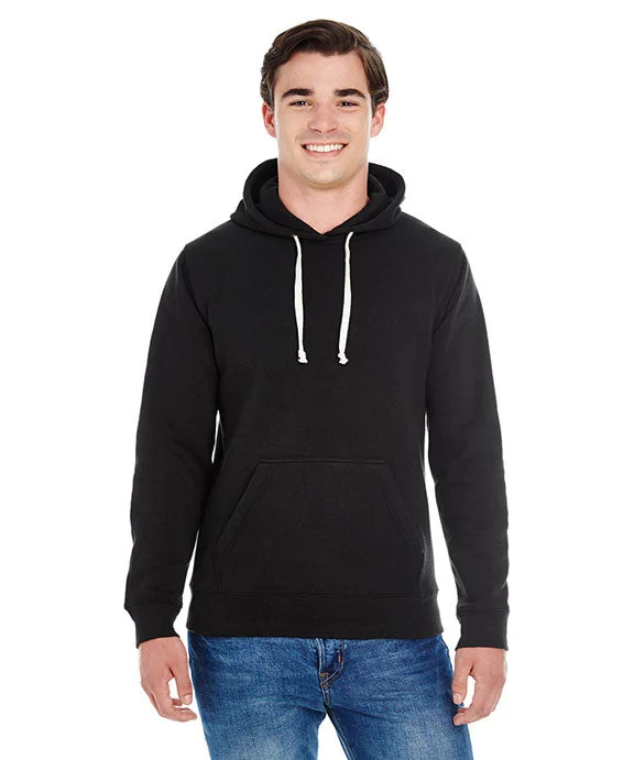 JA8871 - J America Adult Triblend Pullover Fleece Hooded Sweatshirt | Solid Black Triblend