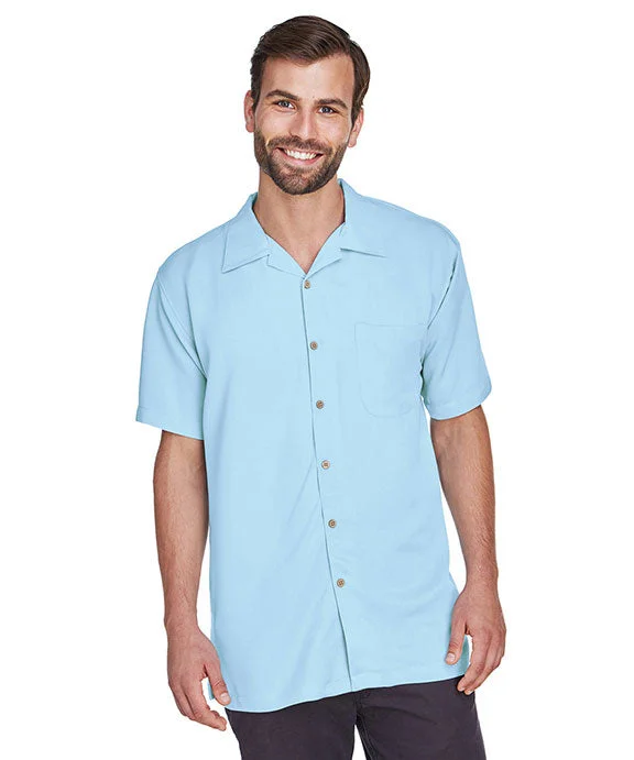 M570 - Harriton Mens Bahama Cord Camp Shirt | Cloud Blue