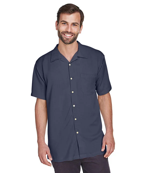 M570 - Harriton Mens Bahama Cord Camp Shirt | Navy