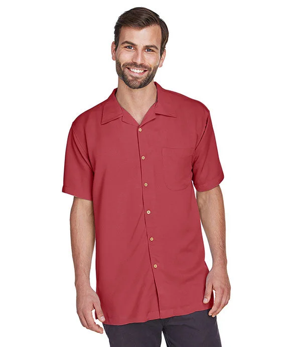 M570 - Harriton Mens Bahama Cord Camp Shirt | Tile Red