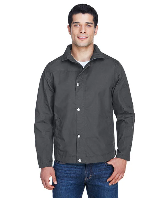 M705 - Harriton Mens Auxiliary Canvas Work Jacket | Dark Charcoal