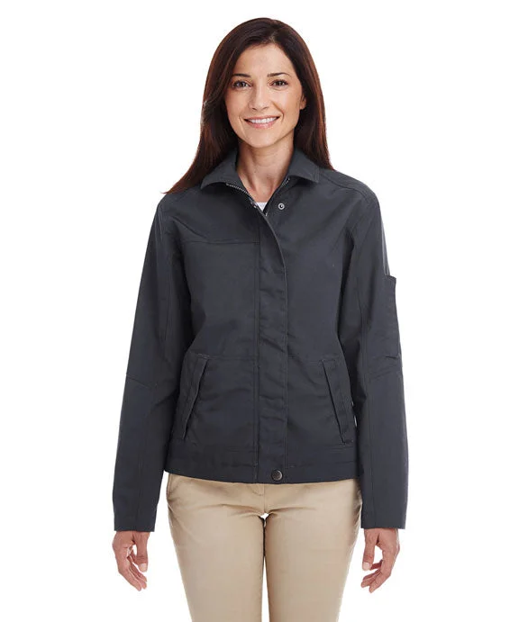 M705W - Harriton Ladies Auxiliary Canvas Work Jacket | Dark Charcoal