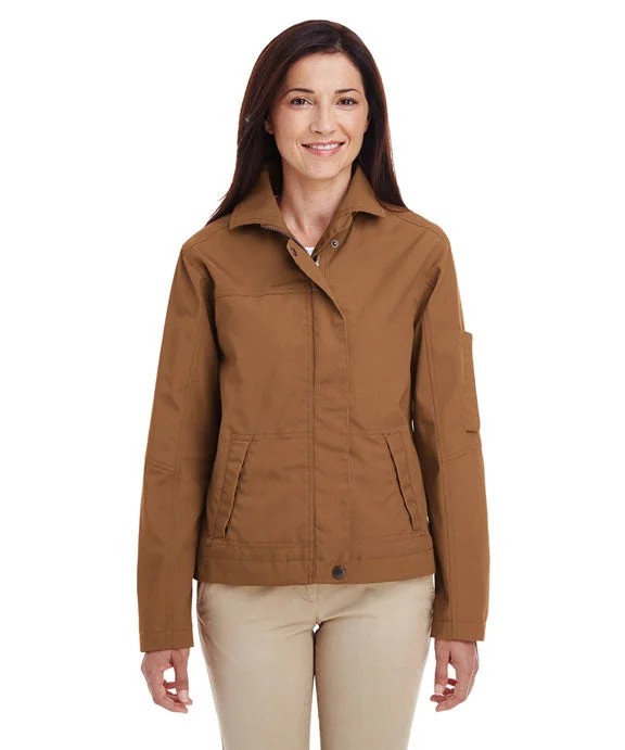 M705W - Harriton Ladies Auxiliary Canvas Work Jacket | Duck Brown