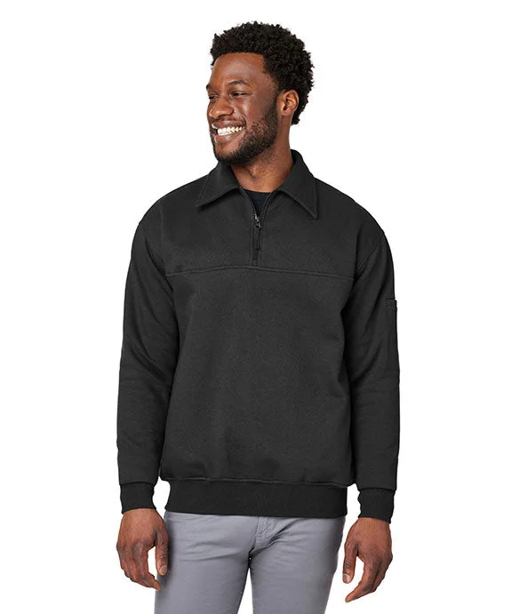 M712 - Harriton Mens ClimaBloc™ Heavyweight Tactical Quarter-Zip | Black