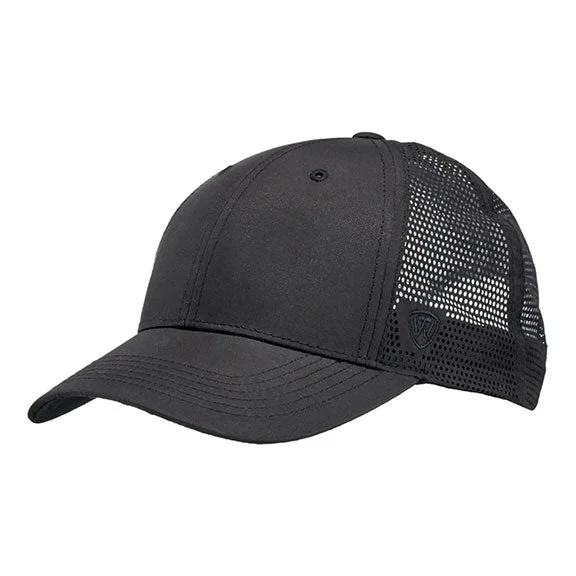 TW5536 - J America Flight Lasercut Mesh Trucker Hat | Black