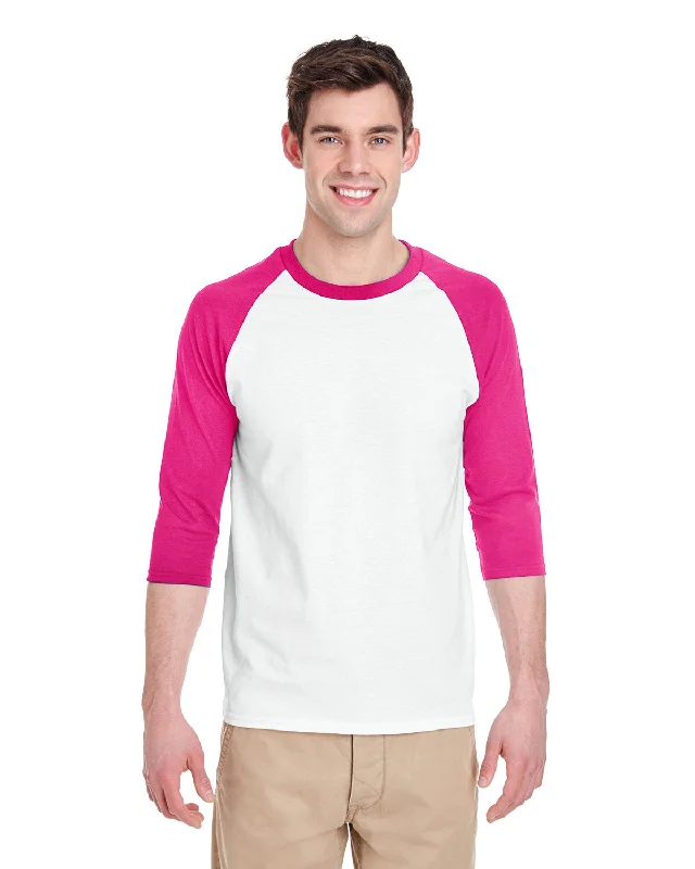 Gildan G570 Adult Heavy Cotton 3/4-Raglan Sleeve T-Shirt