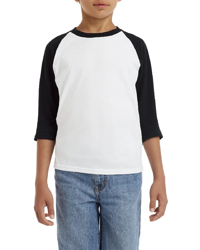 Gildan G570B Youth Heavy Cotton 3/4-Raglan Sleeve T-Shirt