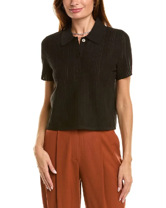 Theory Cropped Polo Shirt