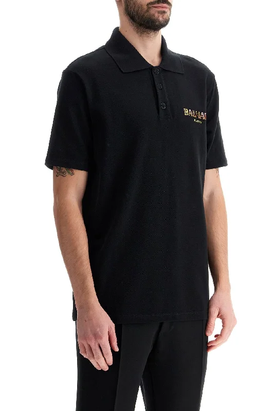 "vintage Balmain Embroidered Polo Shirt