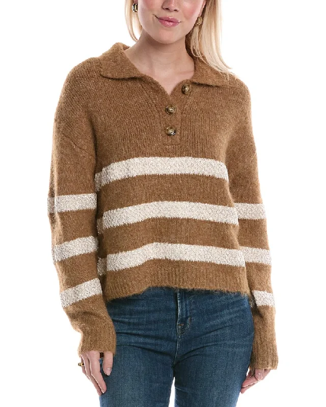 Anna Kay Lucy Cashmere-Blend Polo Sweater