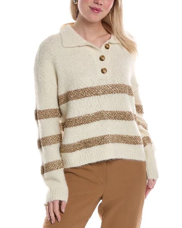 Anna Kay Lucy Cashmere-Blend Polo Sweater