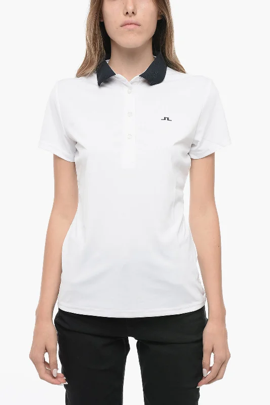 J. Lindeberg Technical Fabric CASSIE Polo Shirt with Contrasting Collar M Standard size