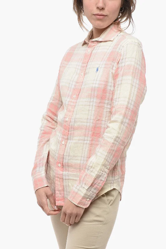 Polo Ralph Lauren Plaid Motif Classic Fit Linen Shirt