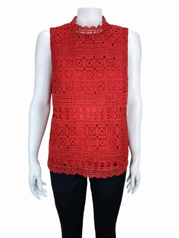 Anthropologie Danielrainn, Women's  Lace Top, Crimson, With Tags, Size S