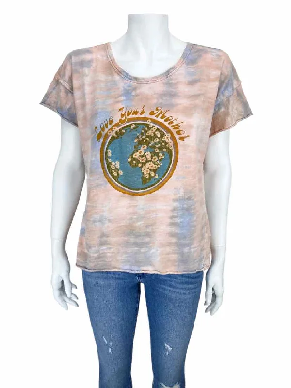 Anthropologie Harley and J Women's Love Your Mother Tee Pink/Multi Size S