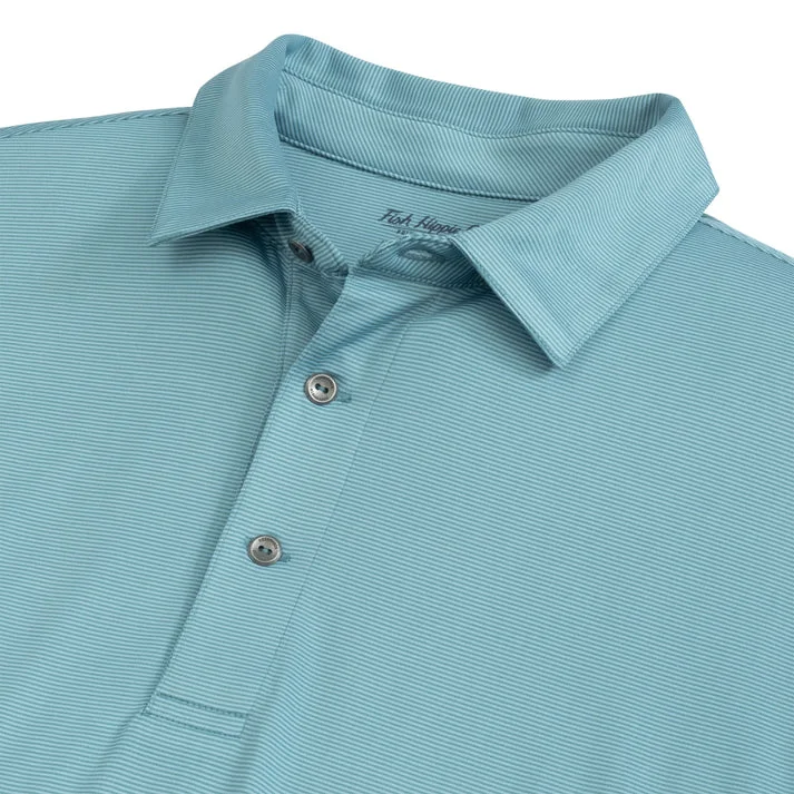 Runnel Stripe Performance Polo (Ranger Blue)