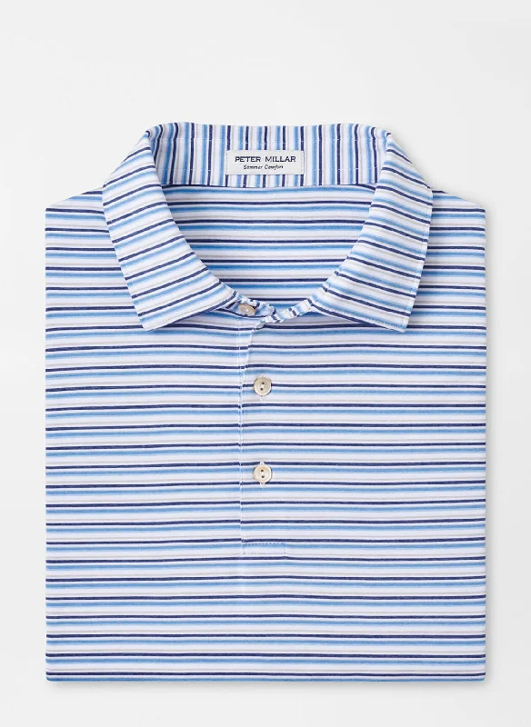 Fairmont Performance Jersey Polo (White/Liberty Blue)