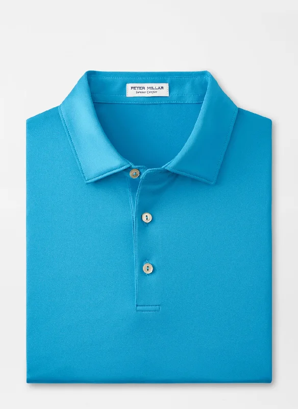 Solid Performance Jersey Polo (Jasper Blue)