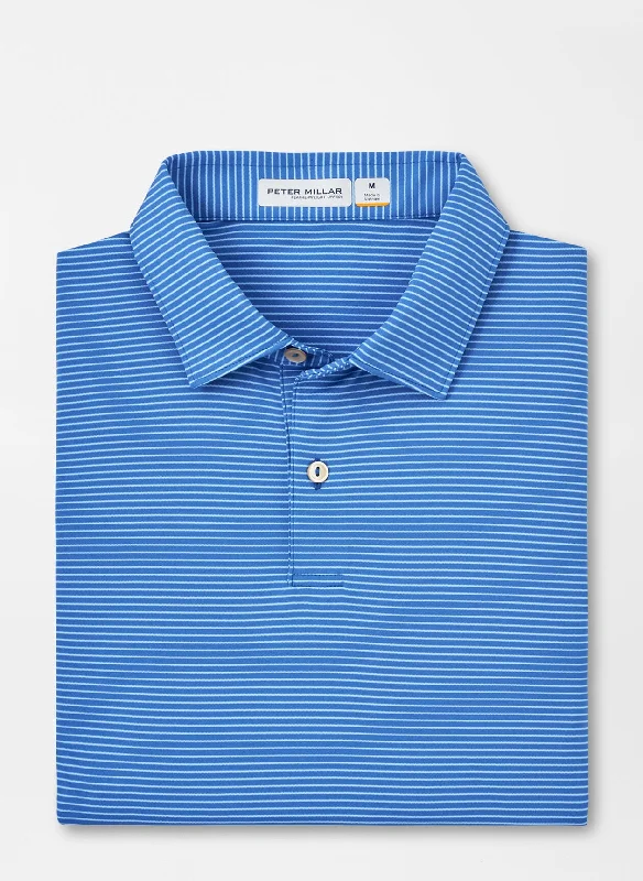 Featherweight Stripe Polo (Cape Blue)