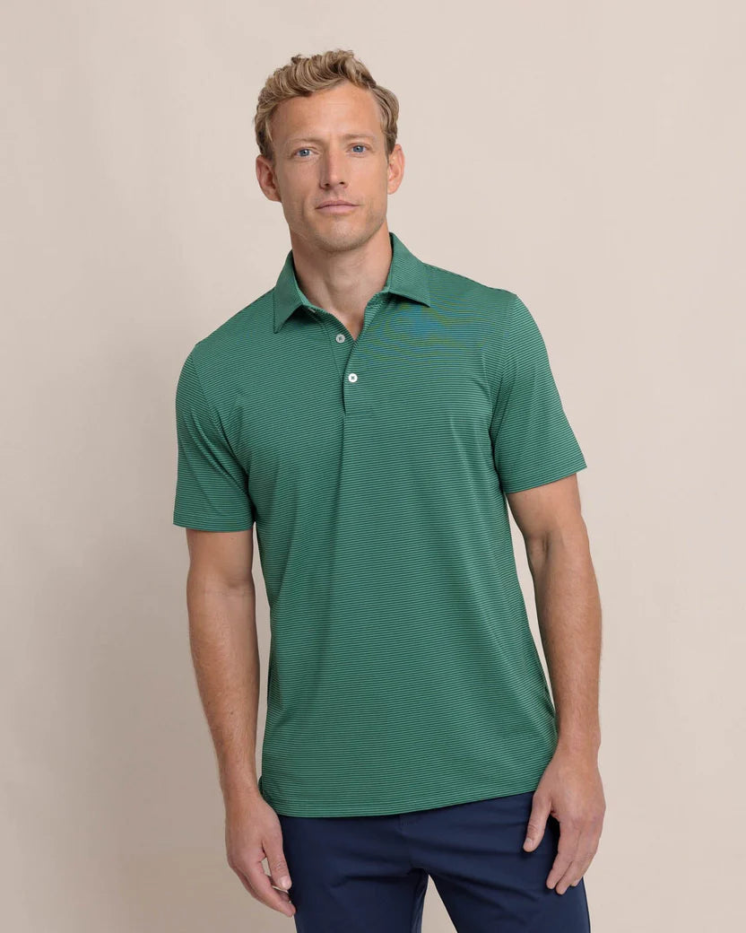 Brrreeze Meadowbrook Stripe Polo (Fir)