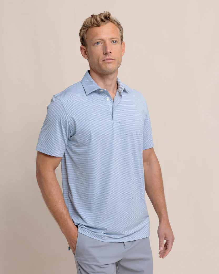 Brrreeze Meadowbrook Stripe Polo (Triumph Blue)