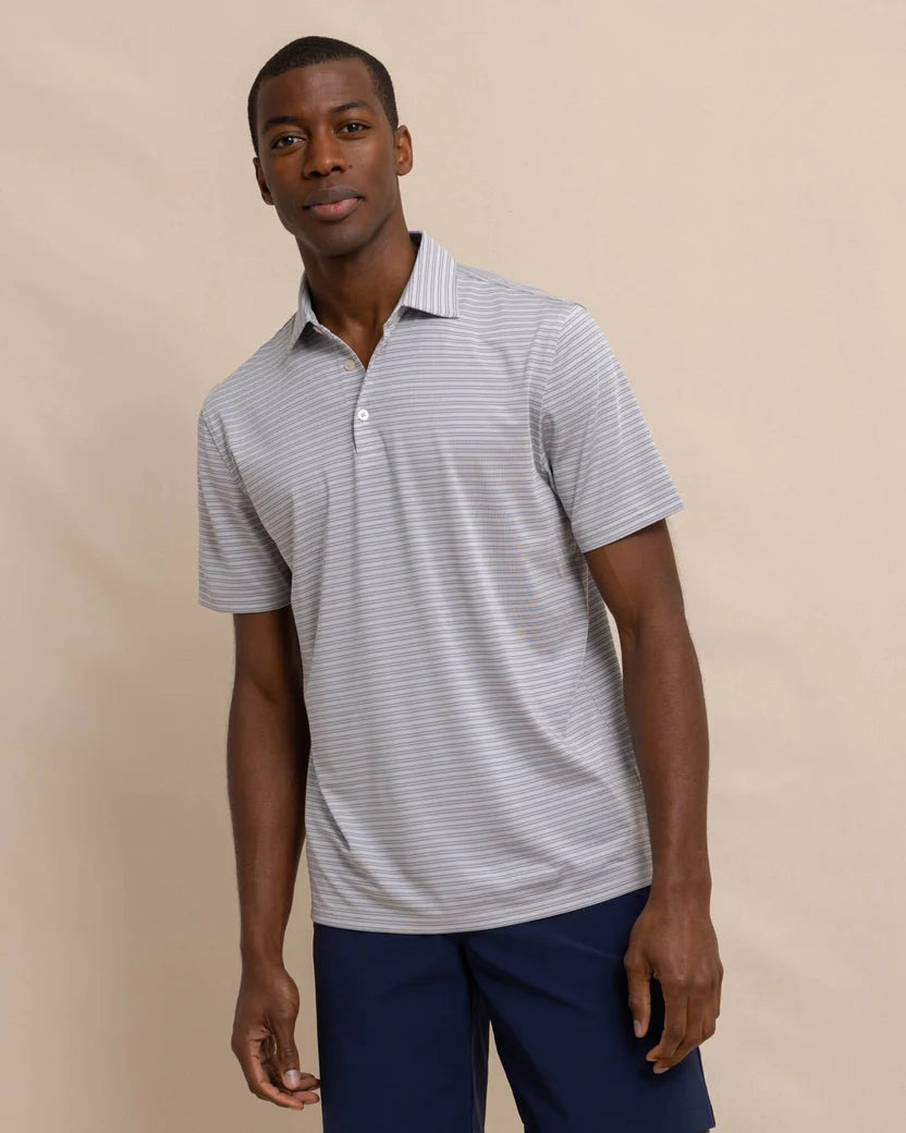 Driver Baywoods Stripe Polo (Platinum Grey)