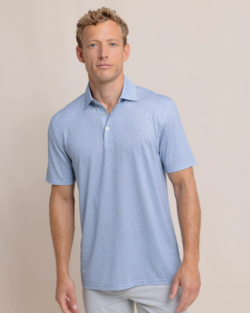 Driver Fall Flock Polo (Ash Blue)