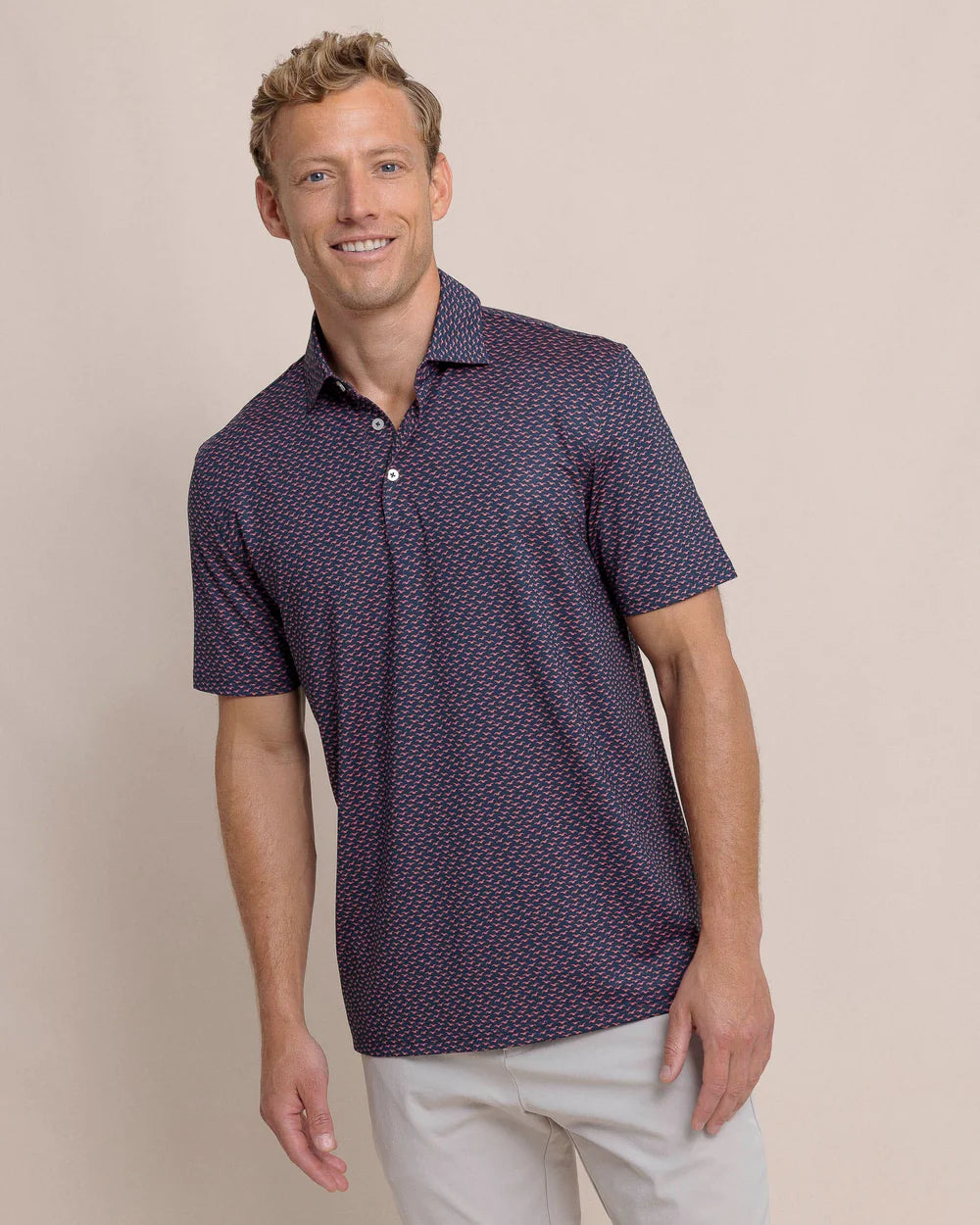 Driver Fall Flock Polo (Dress Blue)