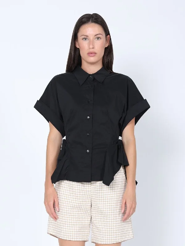 Bow Detailed Short Sleeve Shirt