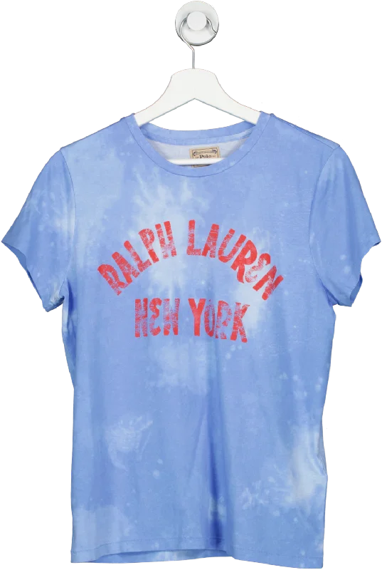 Polo Ralph Lauren Blue “new York” Logo Short Sleeve T-shirt UK M