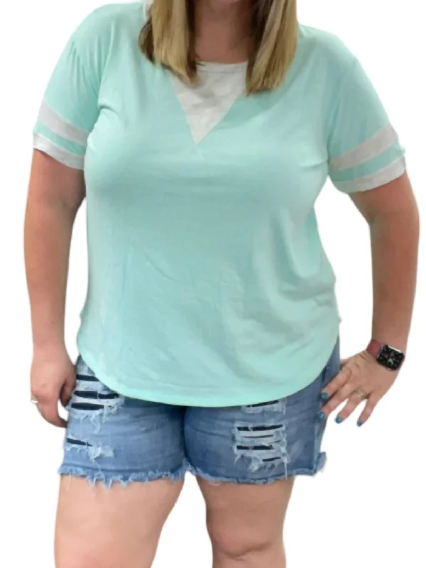 Short Sleeve Tee In Mint