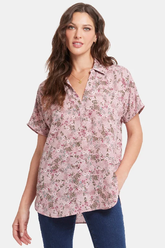 Becky Short Sleeved Blouse - Berry Fields