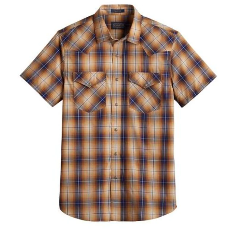 Pendleton Men's Short Sleeve Plaid Frontier Shirt