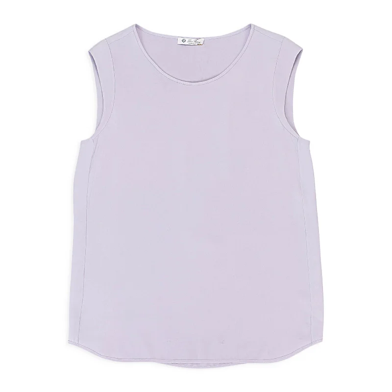 SCOOP NECK SHORT SLEEVE LILAC T-SHIRT