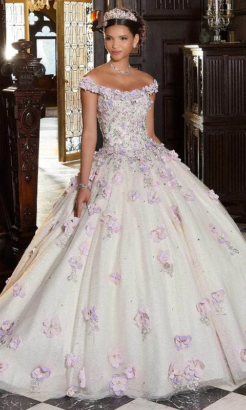 Mori Lee 89341 - Floral Appliqued Ballgown